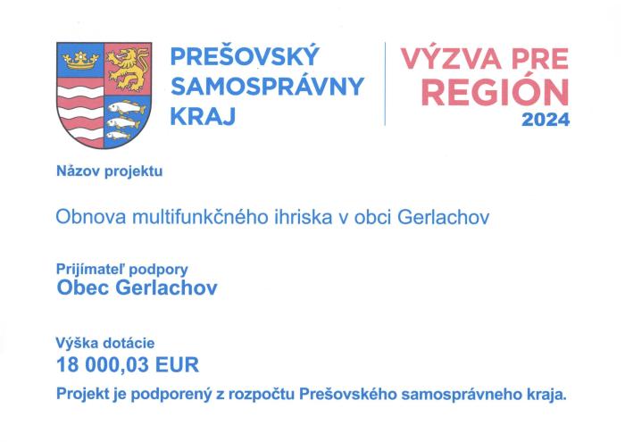 Obnova multifunkčného ihriska v obci Gerlachov