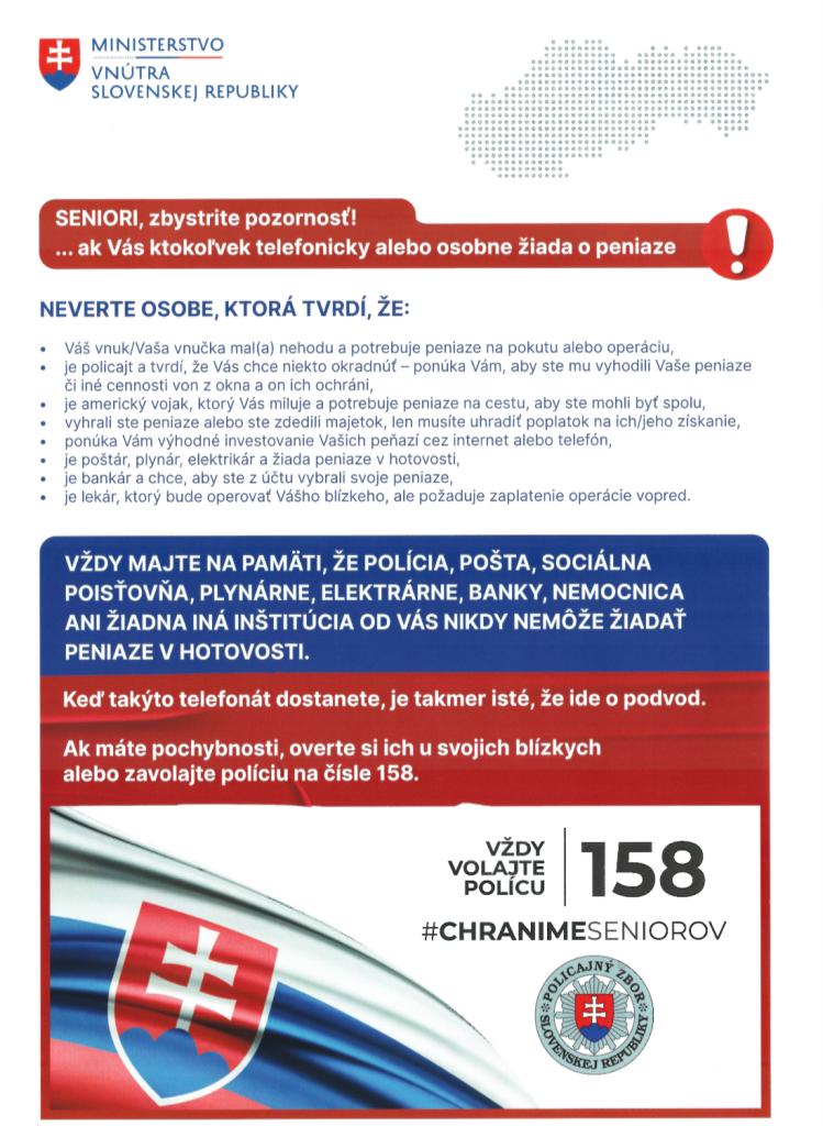 Leták - Nedajte sa okradnúť